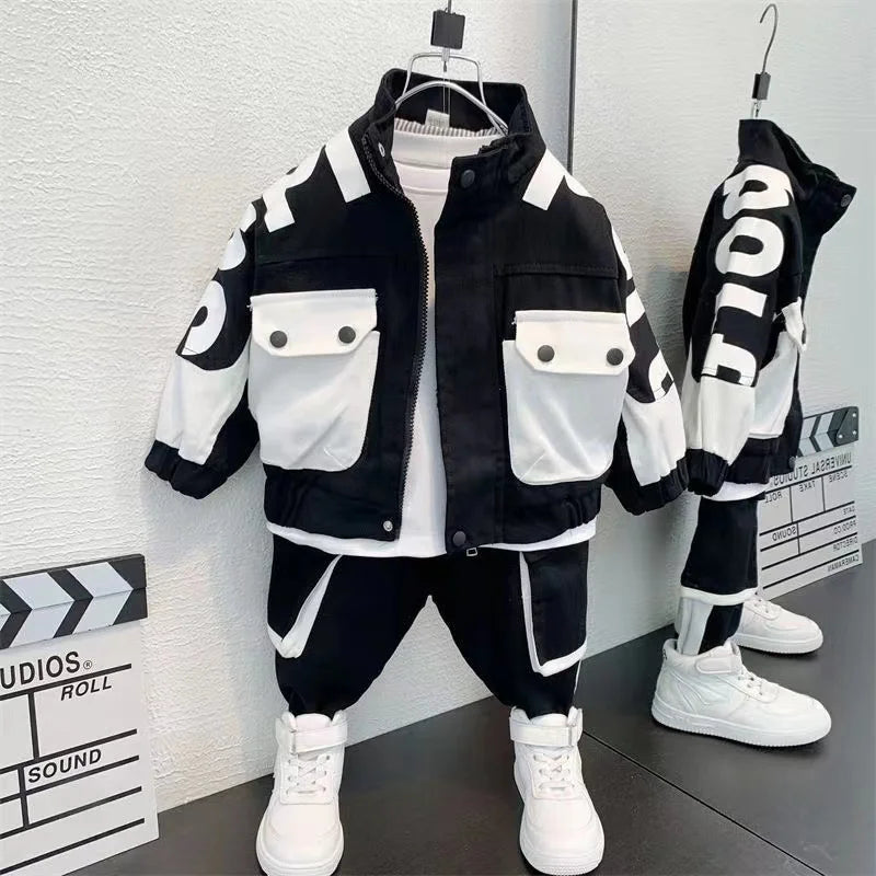 Boys Clothing Set Jacket Suit Spring and Autumn Clothing Children's Sportswear