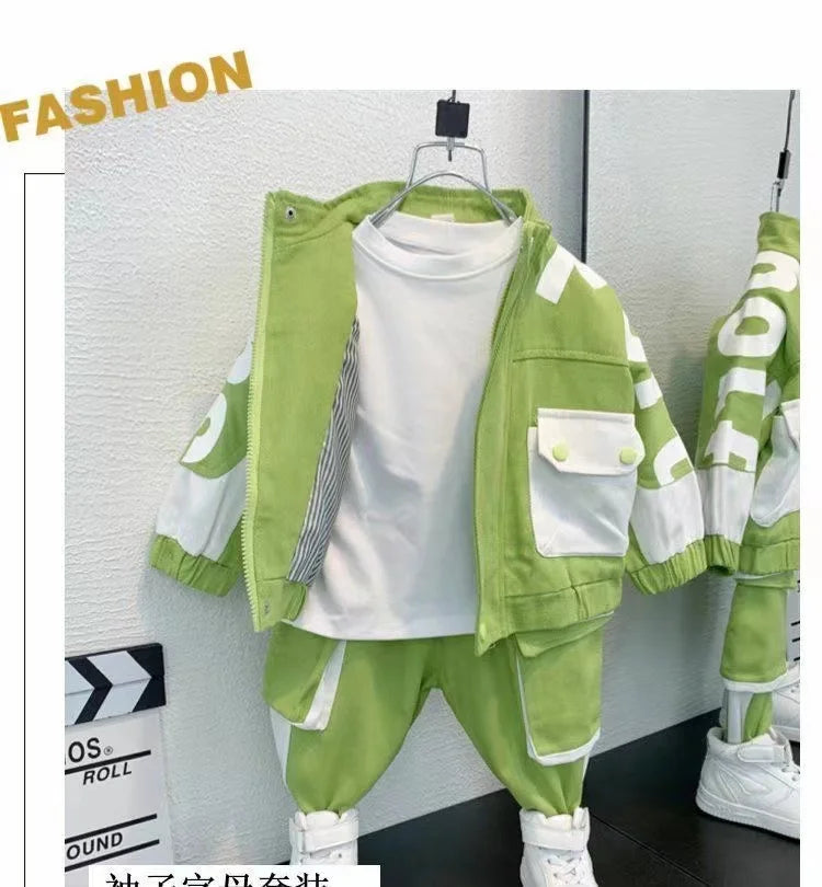 Boys Clothing Set Jacket Suit Spring and Autumn Clothing Children's Sportswear