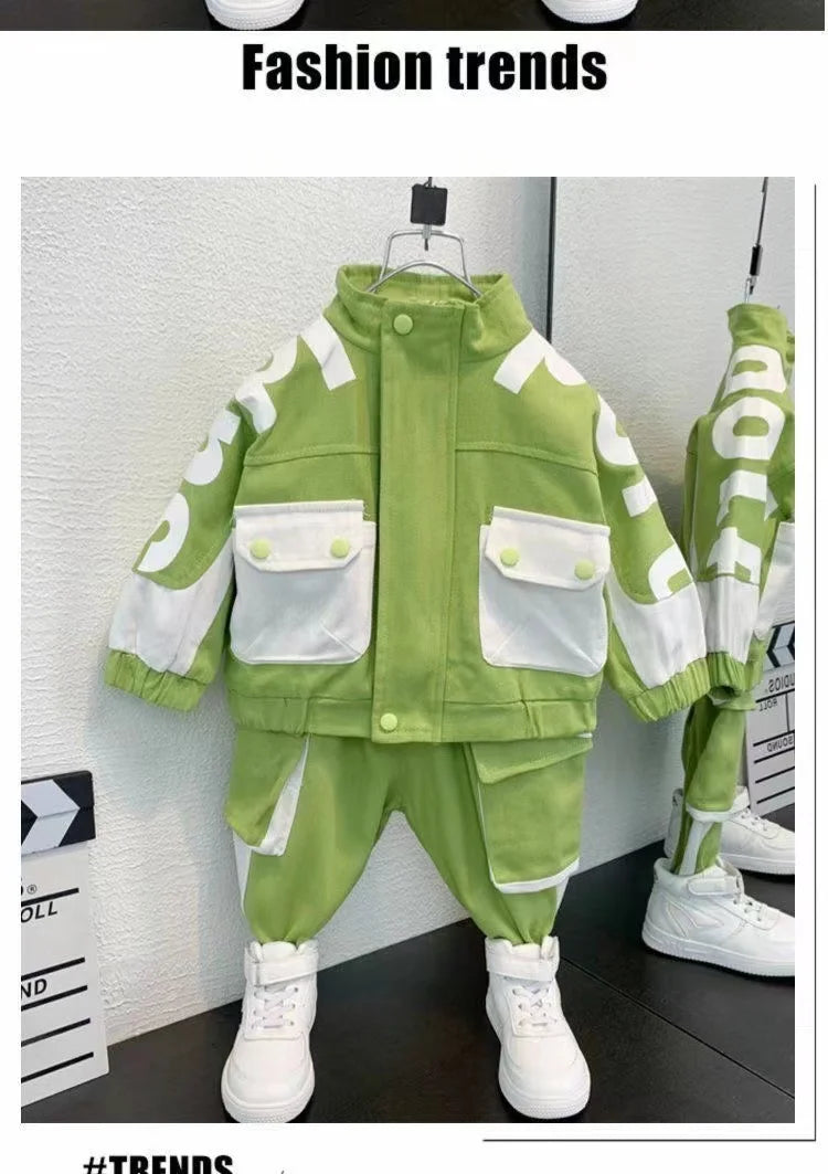 Boys Clothing Set Jacket Suit Spring and Autumn Clothing Children's Sportswear