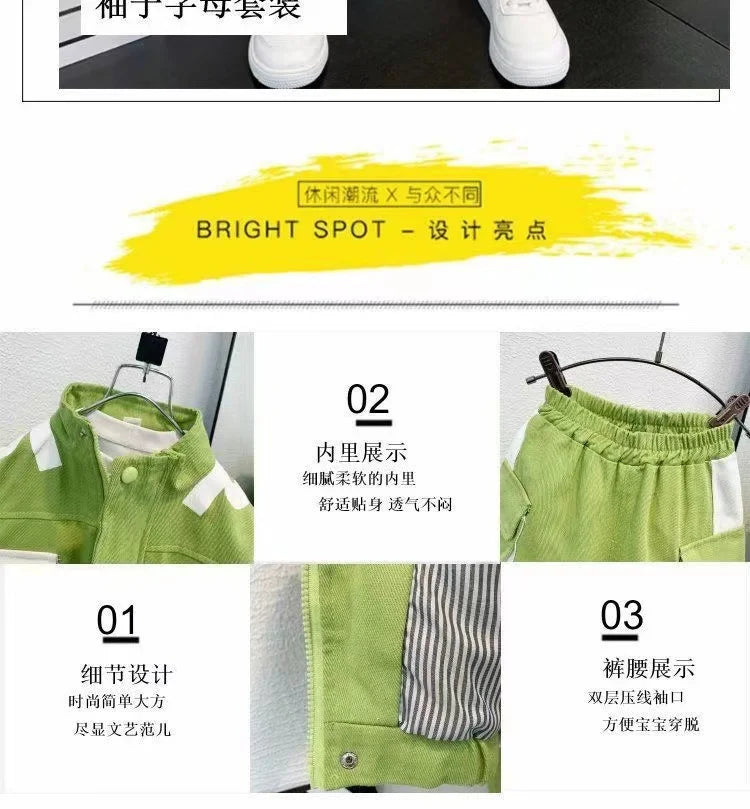 Boys Clothing Set Jacket Suit Spring and Autumn Clothing Children's Sportswear