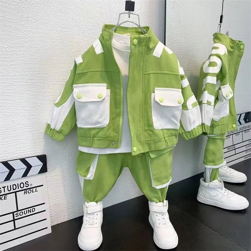 Boys Clothing Set Jacket Suit Spring and Autumn Clothing Children's Sportswear