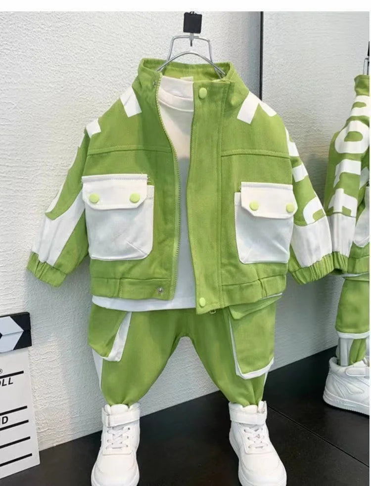 Boys Clothing Set Jacket Suit Spring and Autumn Clothing Children's Sportswear