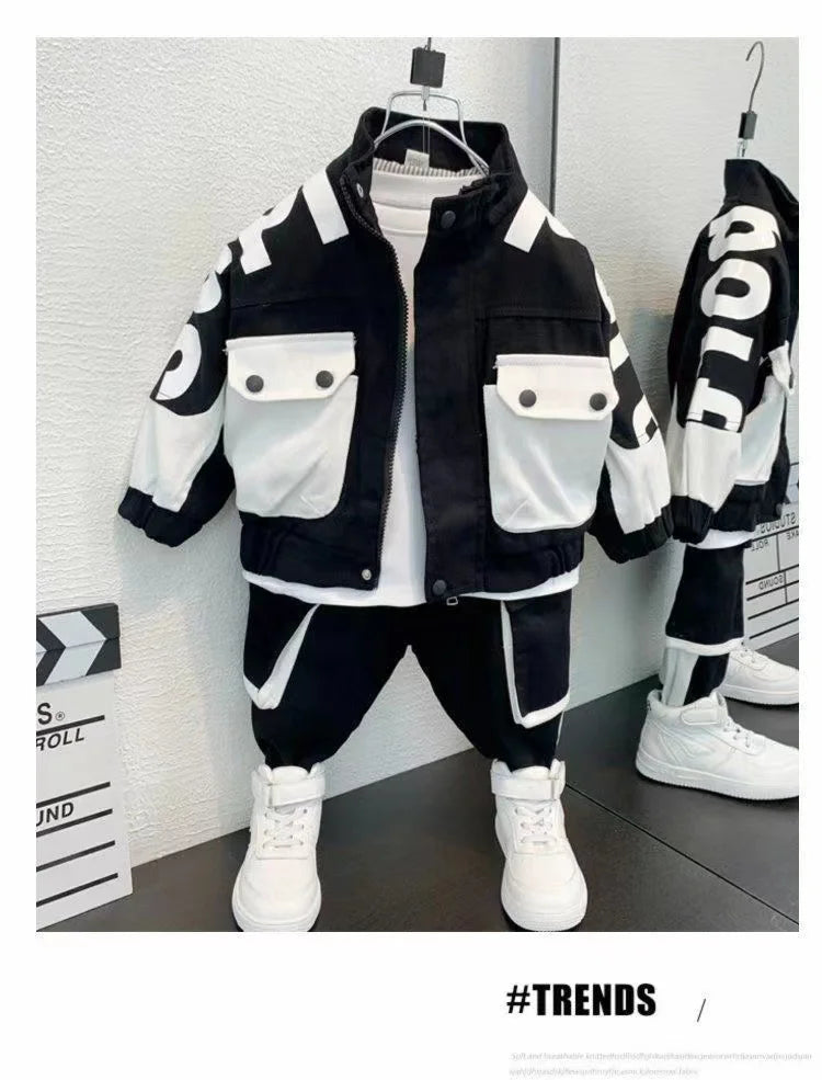 Boys Clothing Set Jacket Suit Spring and Autumn Clothing Children's Sportswear