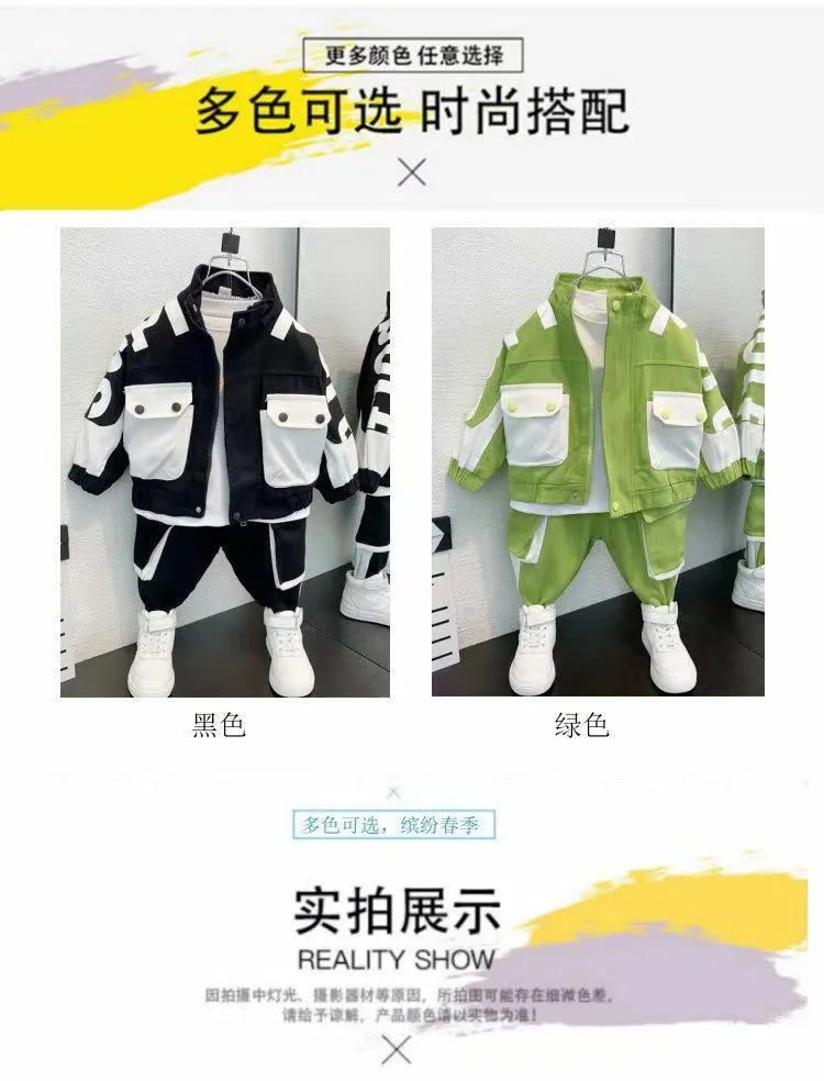 Boys Clothing Set Jacket Suit Spring and Autumn Clothing Children's Sportswear