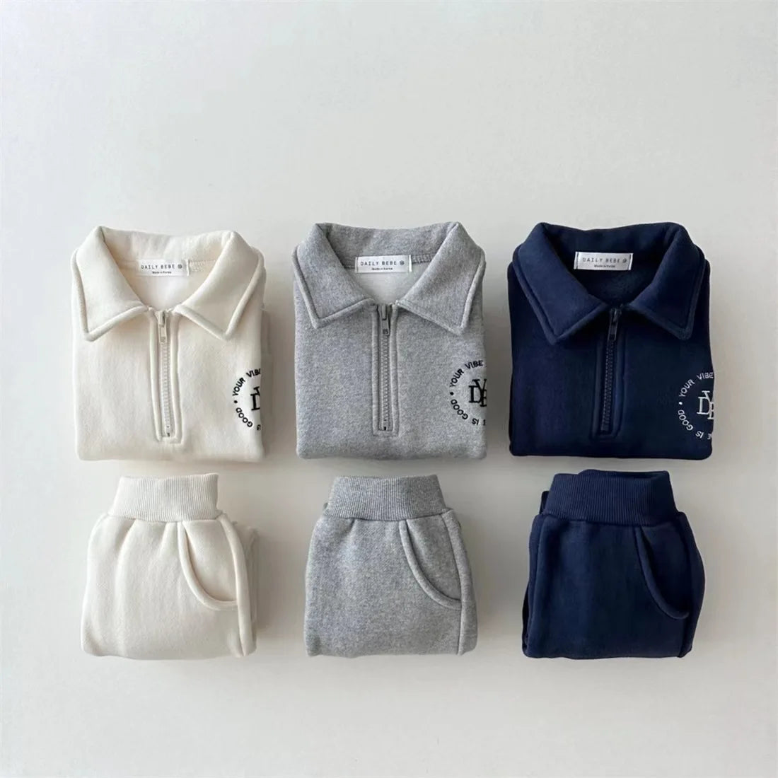 2024 Winter New Baby Long Sleeve Warm Clothes Set Infant Boy