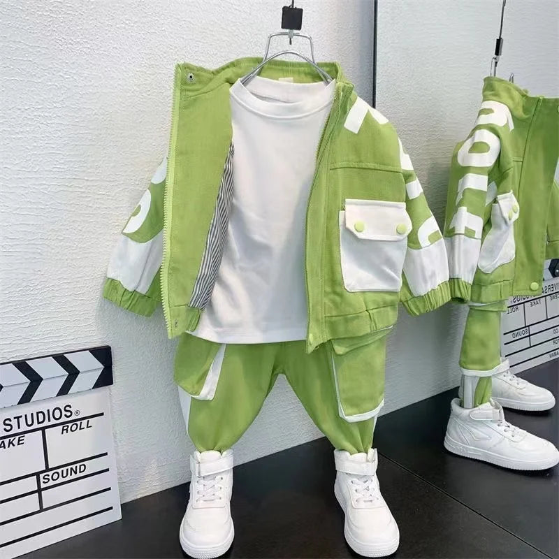 Boys Clothing Set Jacket Suit Spring and Autumn Clothing Children's Sportswear